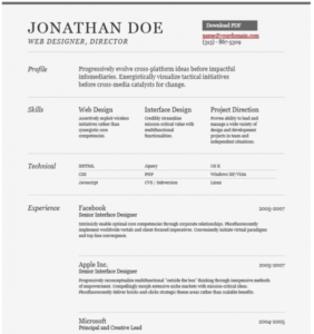 Read more about the article Free Resume Template