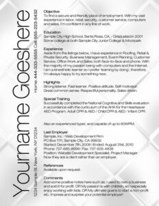 Read more about the article Free Resume Template
